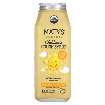 Maty, organiczny syrop kaszel dla dzieci, w wieku 1+, 6 fl oz (177 ml)