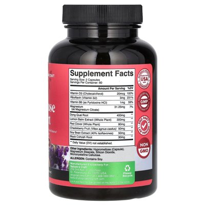 Nature's Craft, Menopauzy Support, 120 kapsułek