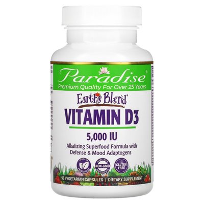 Heavenly Herbs, Earth Blend, Vitamin D3, 5000 IU, 90 Vegetarian Capsules