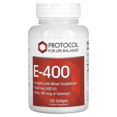 Balance Life Protocol, E-400, 268 mg (400 IU), 120 soft
