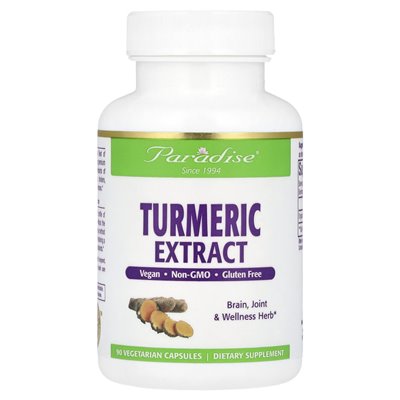 Paradise Herbs, Turmeric Extract, 90 Vegetarian Capsules