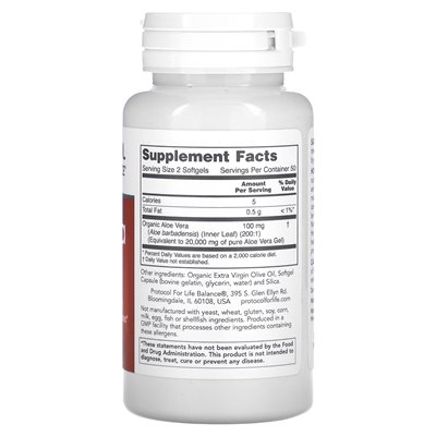 Life Balance Protocol, aloe gels, 100 softgels