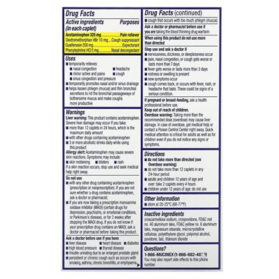 Mucyine, sinus-Max, ciśnienie, ból i kaszel, dla wieku 12+, 20 kapleczek