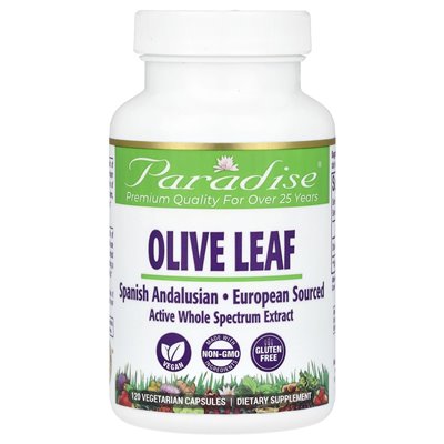Paradise Herbs, Olive Leaf, 120 Vegetarian Capsules