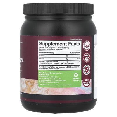 Nature's Craft, Multi Colagen Peptydes, Unxlavered, 16 uncji (454 gramów)