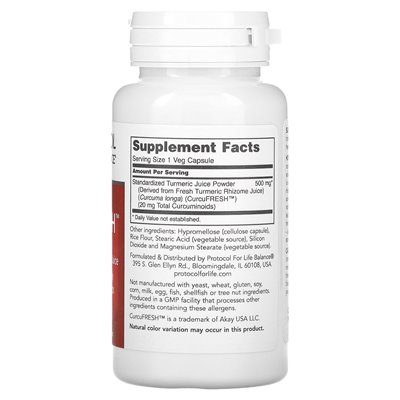 Life Balance Protocol, Curcufresh, 60 vegetarische Kapseln