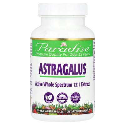 Paradise herbs, astragalus, 120 vegetarian capsules
