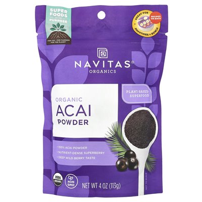 Navitas Organics, Organic Acai Powder, 4 uncje (113 g) Navitas Organics, Organic Acai Powder, 4 uncje (113 g)