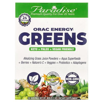 Paradise Herbs, ORAC Energetyczne Zielone, 15 Pakietów, 6 g Każdy Paradise Herbs, ORAC Energetyczne Zielone, 15 Pakietów, 6 g Każdy