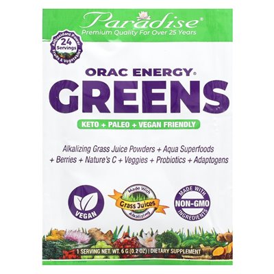 Paradise Herbs, ORAC Energetyczne Zielone, 15 Pakietów, 6 g Każdy Paradise Herbs, ORAC Energetyczne Zielone, 15 Pakietów, 6 g Każdy