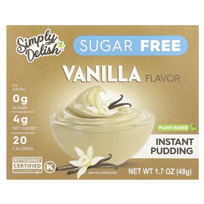 Natural Simply Delicious, natürlicher Keto-Pudding, Vanille, 1,7 oz (48 g) Natural Simply Delicious, natürlicher Keto-Pudding, Vanille, 1,7 oz (48 g)