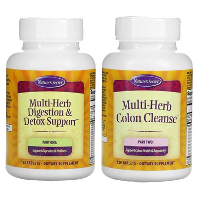 Nature's Secret, Ultimate Cleanse, 2-teiliges Ganzkörperprogramm, 2 Flaschen mit je 120 Tabletten Nature's Secret, Ultimate Cleanse, 2-teiliges Ganzkörperprogramm, 2 Flaschen mit je 120 Tabletten