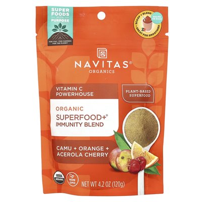 Navitas Organics, Organic Superfood + ® Immunity Blend, witamina C Powerhouse, CAMU + Orange + Acerrola Cherry, 4,2 uncji (120 g Navitas Organics, Organic Superfood + ® Immunity Blend, witamina C Powerhouse, CAMU + Orange + Acerrola Cherry, 4,2 uncji (120 g