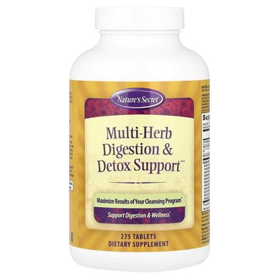 Nature's Secret, Multi-Herb Digestion &amp Detox Support ™, 275 tabletek