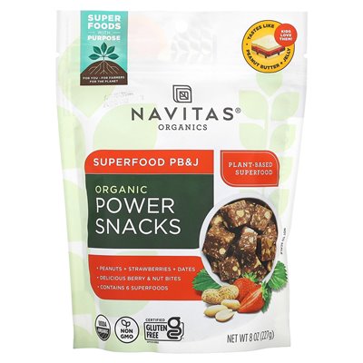 Navitas Organics, Bio-Power-Snacks, Superfood PB & J, 8 uncji (227 g)