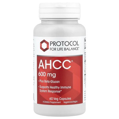 Protokół na życie, AHCC® plus beta-glukan, 60 warzyw kapsułek