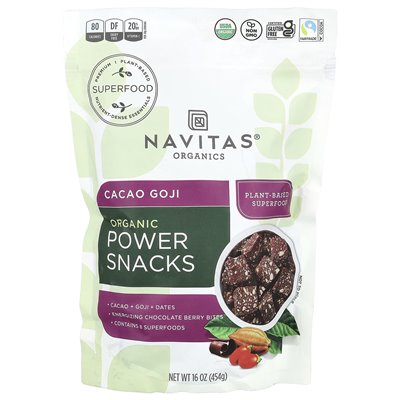 Navitas Organics, Organic Power Snacks, Cacao Goji, 16 uncji (454 g)
