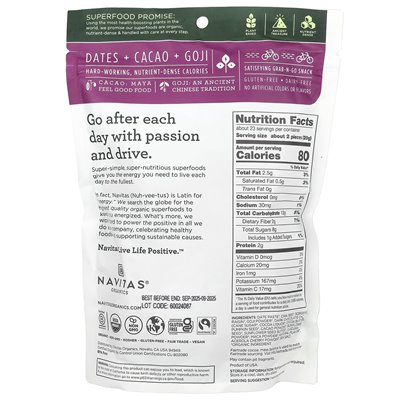 Navitas Organics, Bio-Power-Snacks, Kakao-Goji, 16 oz (454 g)