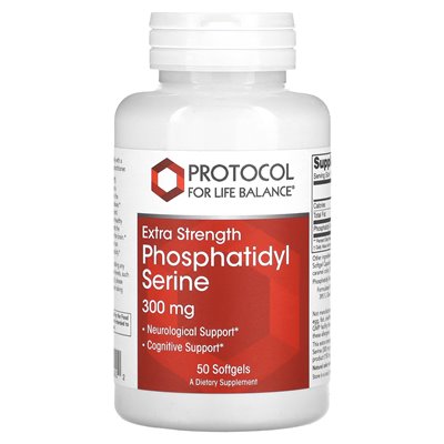 Life Balance Protocol, Phosphatidylserin mit extra Stärke, 300 mg, 50 Weichkapseln