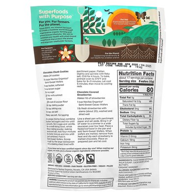 Navitas Organics, Bio-Kakaowaffeln, halbsüß, 8 oz (227 g)