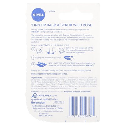 Nivea, 2 na 1 balsam i zarośla, dzika róża, 0,17 uncji (4,8 g)