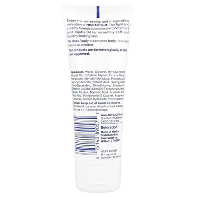 Nivea, Odświeżająco Miękka Nawilżająca Krema, 2.6 uncji (74 g)