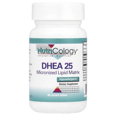 Nutricology, DHEA 25, 25 mg, 60 punktowych tabletek