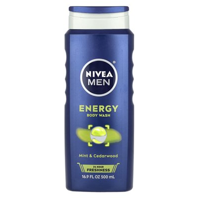 Nivea, mężczyźni, energia do mycia ciała, Mint &amp Cedarwood, 16,9 Fl Oz (500 ml)
