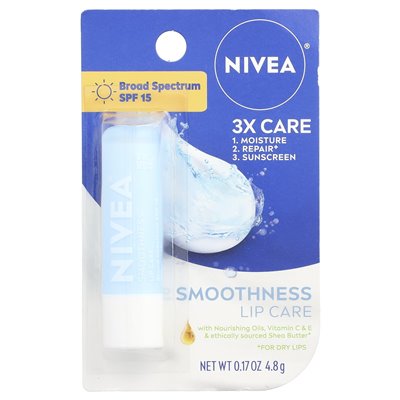 Nivea, Smoothness Lip Care, SPF 15, 0,17 uncji (4,8 g)