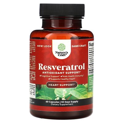 Nature's Craft, Resveratrol, Antioxidantien-Unterstützung, 60 Kapseln