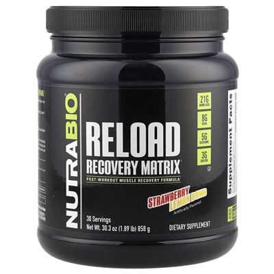 Nutrabio, Reload Recovery Matrix, Strawberry Lemon Bomb, 1,89 funtów (858 g)