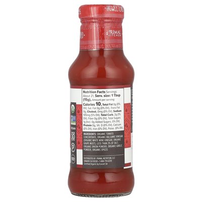 Primal Kitchen, Organic Keczup, Unserweted, 11,3 uncji (320 g) Primal Kitchen, Organic Keczup, Unserweted, 11,3 uncji (320 g)