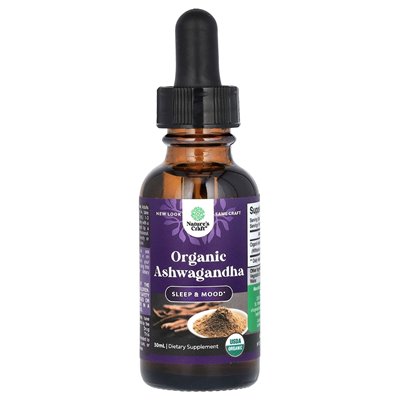 Nature's Craft, Organic Ashwagandha, 30 ml Nature's Craft, Organic Ashwagandha, 30 ml