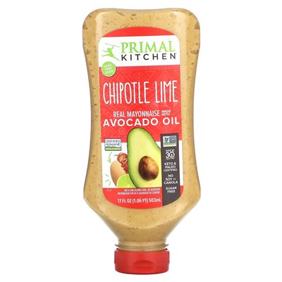 Primal Kitchen, Real Mayonnaise Made with Avocado Oil, Chipotle Lime, 17 fl oz (503 ml)
