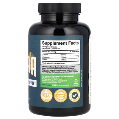 Nature's Craft, BCAA, 120 tabletek