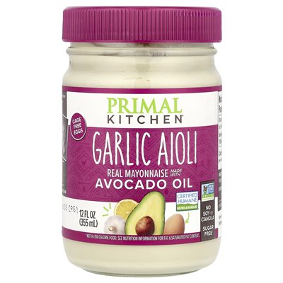 Primal Kitchen, Echte Mayonnaise mit Avocadoöl, Knoblauch-Aioli, 12 fl oz (355 ml)