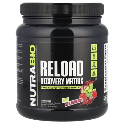 Nutrabio, Reload Recovery Matrix, Kiwi Strawberry, 1,81 funta (821 g) Nutrabio, Reload Recovery Matrix, Kiwi Strawberry, 1,81 funta (821 g)