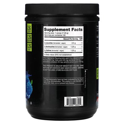 Nutrabio, BCAA 5000, niebieska malina, 0,98 funta (444 g)