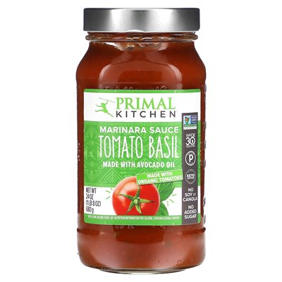 Primal Kitchen, Marinara Sos pomidorowa bazylia, 24 uncje (680 g)