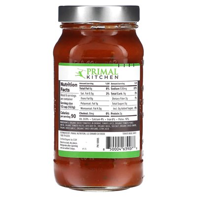 Primal Kitchen, Marinara-Tomaten-Basilikum-Sauce, 24 oz (680 g)