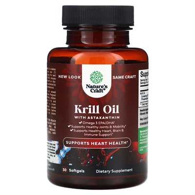 Nature's Craft, Krill Oil with Astaxanthin, 30 softgels