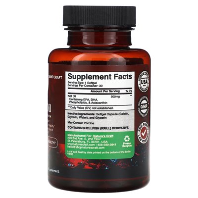 Nature's Craft, Krill Oil with Astaxanthin, 30 softgels