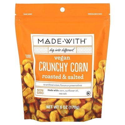 Made with vegan crispy corn, roasted and salted, 6 oz (170 g)