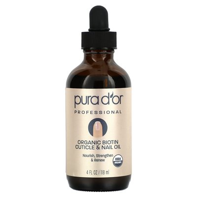 Pura d'Or Professional Bio-Biotin-Nagelhaut- und Nagelöl, 4 fl oz (118 ml)