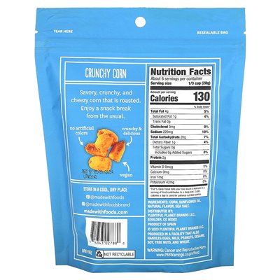 Made with vegan crunchy corn, Cheezy, 6 oz (170 g)
