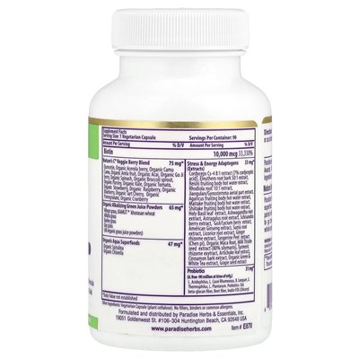 Paradise Herbs, Mieszanka Ziemi, Biotyna, 10,000 mcg, 90 Wegetariańskich Kapsułek Paradise Herbs, Mieszanka Ziemi, Biotyna, 10,000 mcg, 90 Wegetariańskich Kapsułek
