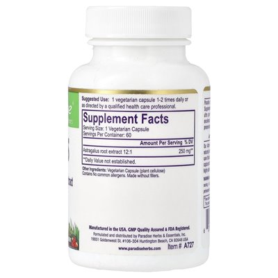 Kräuter des Paradieses, Astragalus, 60 vegetarische Kapseln
