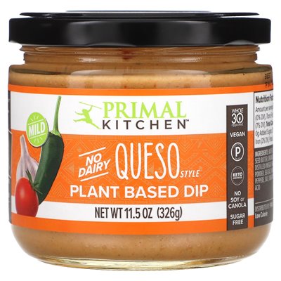 Primal Kitchen, Queso Style Dip auf pflanzlicher Basis, Mild, 11,5 oz (326 g)