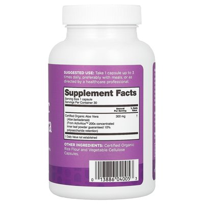 NB Pure, Organic Aloe Vera, 300mg, 30 Capsules
