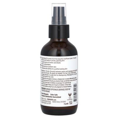 Pura d'Or, organiczny olej z tyłu, 4 fl oz (118 ml)